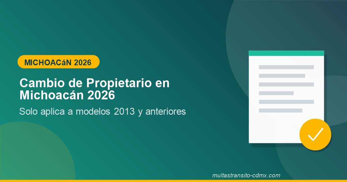 Cambio de propietario Michoacan 2026