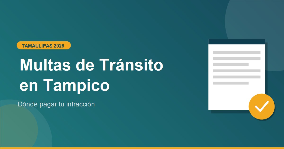 Multas de Transito en Tampico Tamaulipas 2026