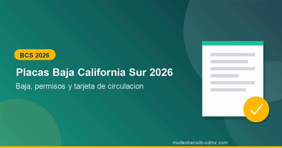 Placas Baja California Sur 2026