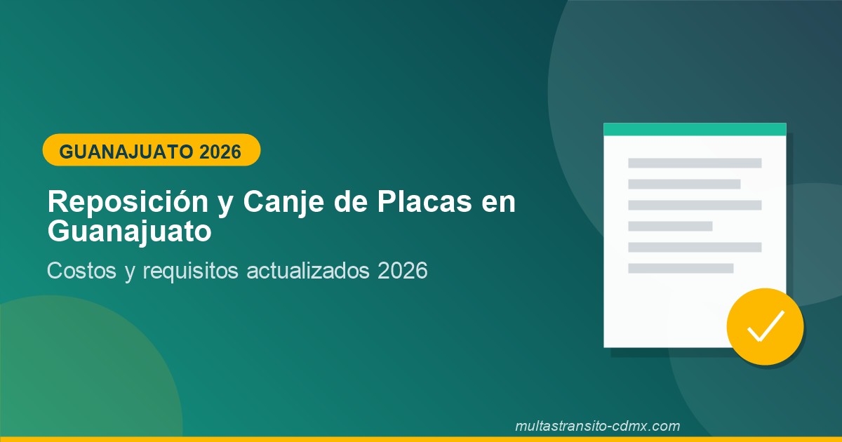 Reposición y Canje de Placas en Guanajuato