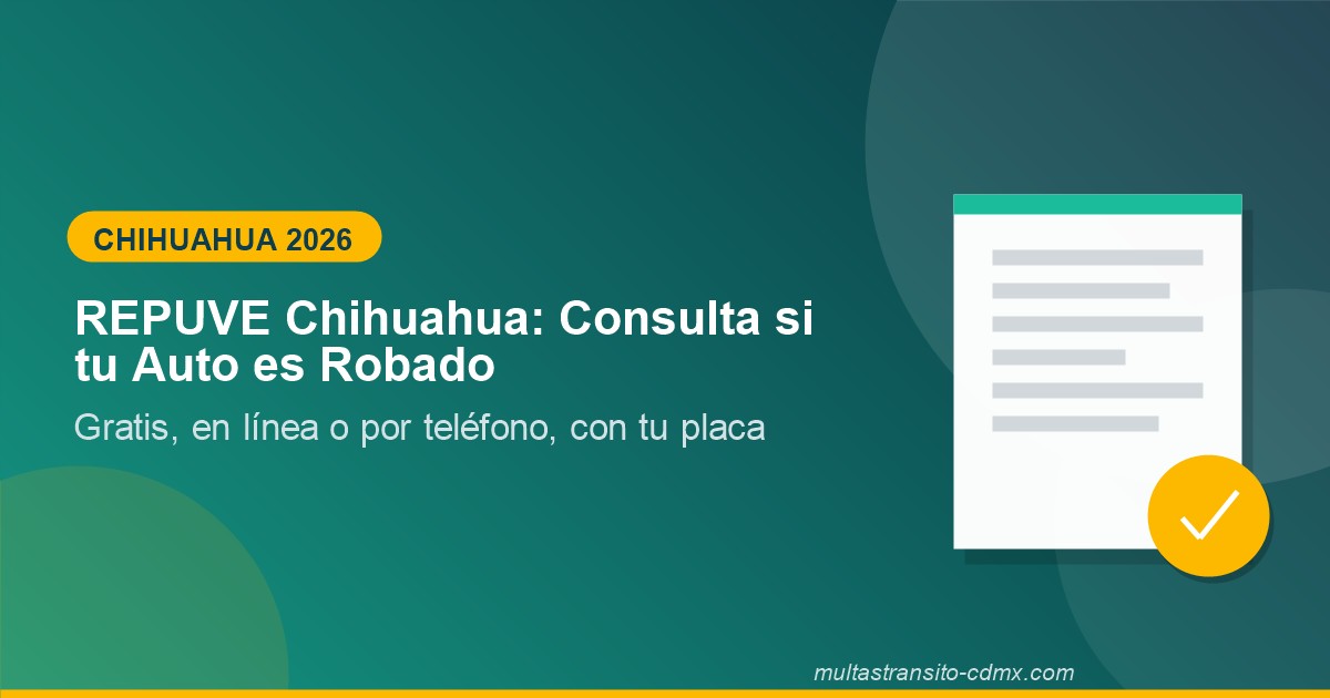REPUVE Chihuahua: consulta si tu auto es robado con la placa