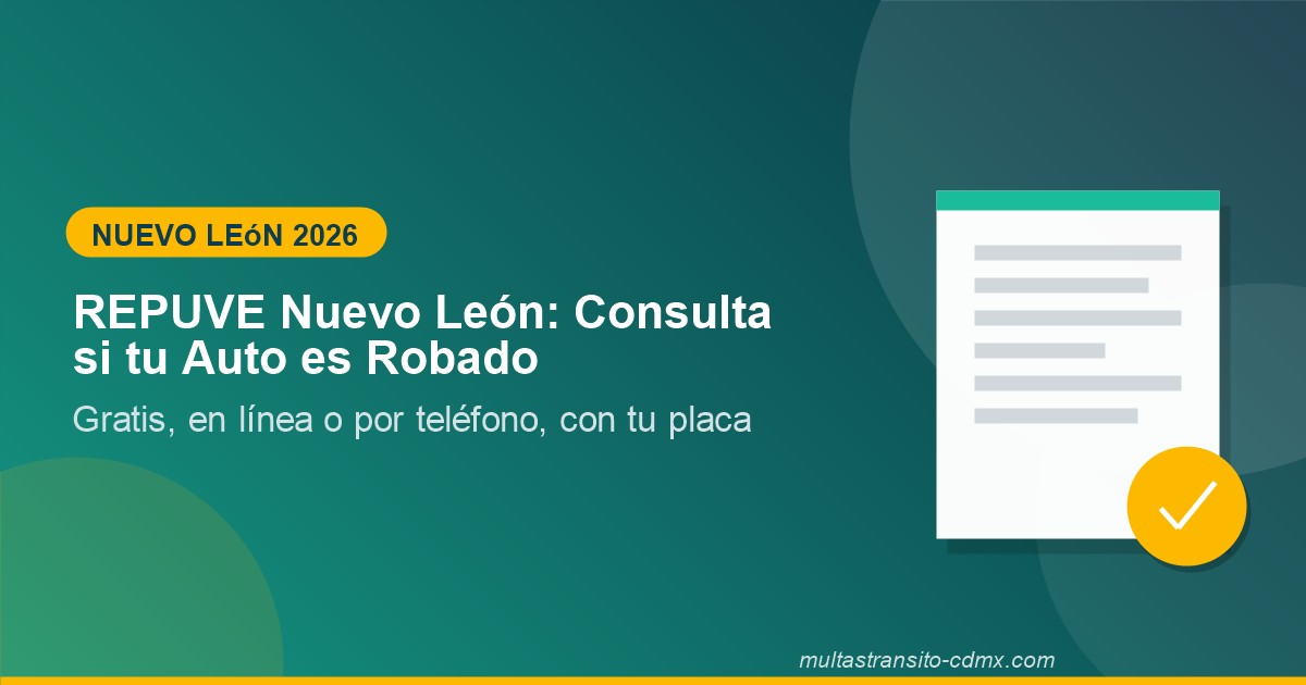 REPUVE Nuevo León: consulta si tu auto es robado con la placa