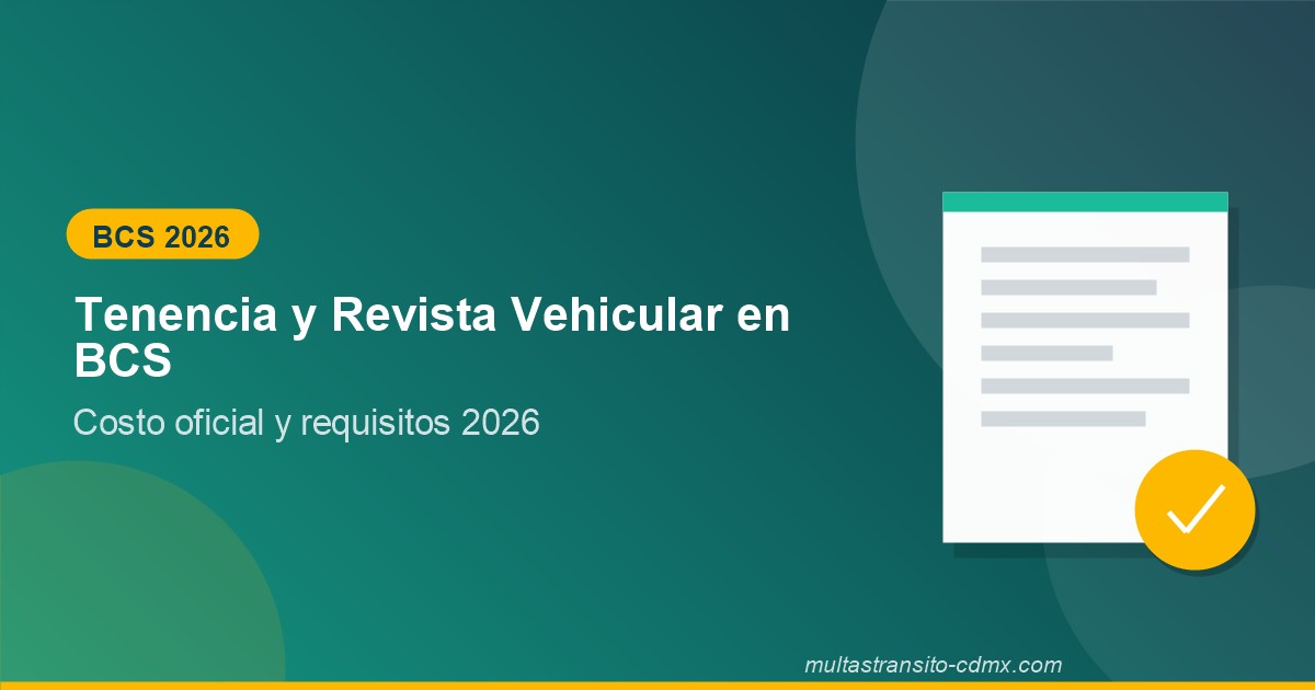 Tenencia y Revista Vehicular en Baja California Sur 2026