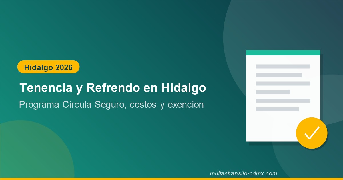 Tenencia y Refrendo Hidalgo 2026