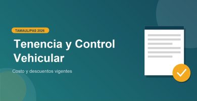 Tenencia y Control Vehicular en Tamaulipas 2026: costo y descuentos