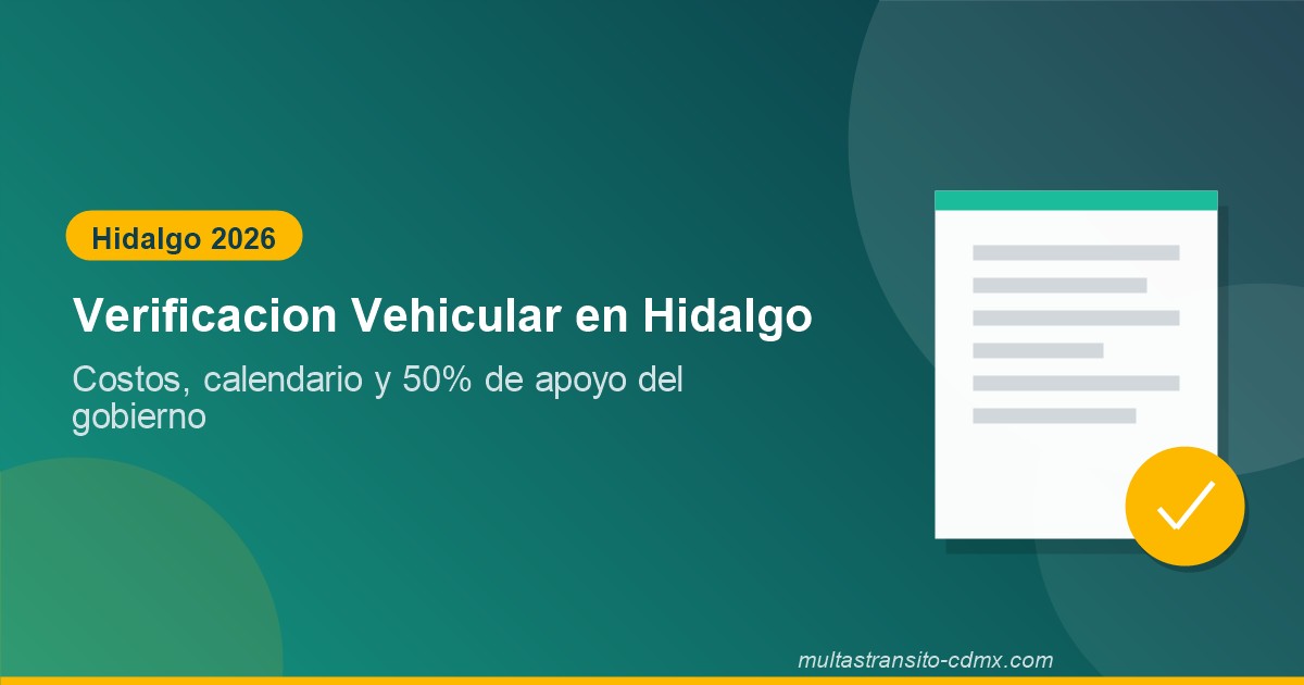 Verificacion Vehicular Hidalgo 2026