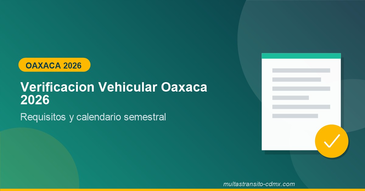 Verificacion vehicular Oaxaca 2026