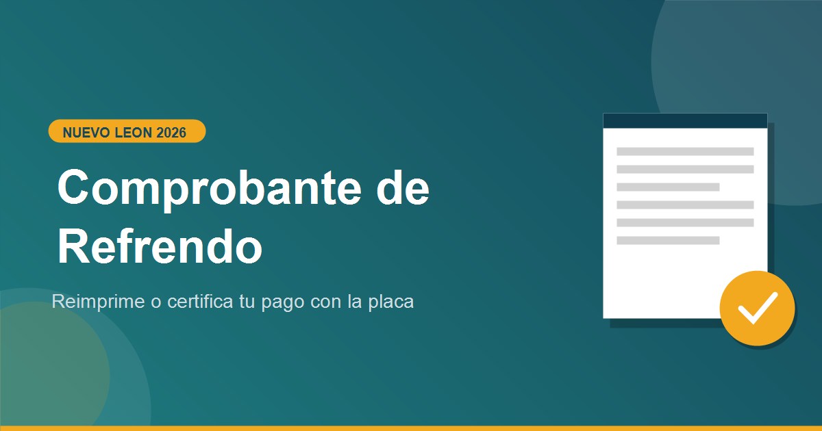 Como obtener comprobante pago refrendo Nuevo Leon