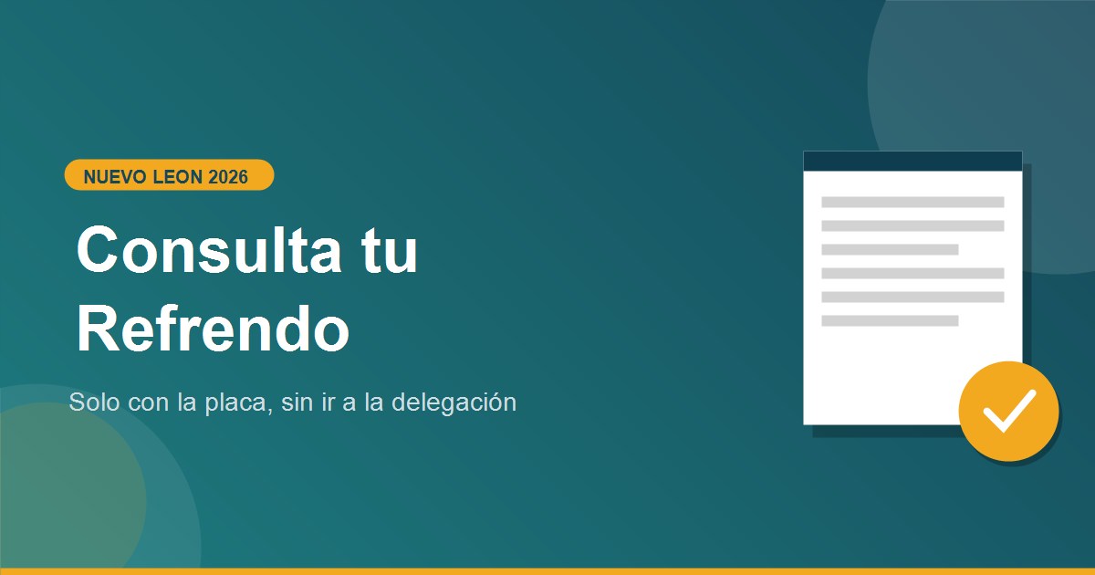 Como consultar refrendo Nuevo Leon en linea