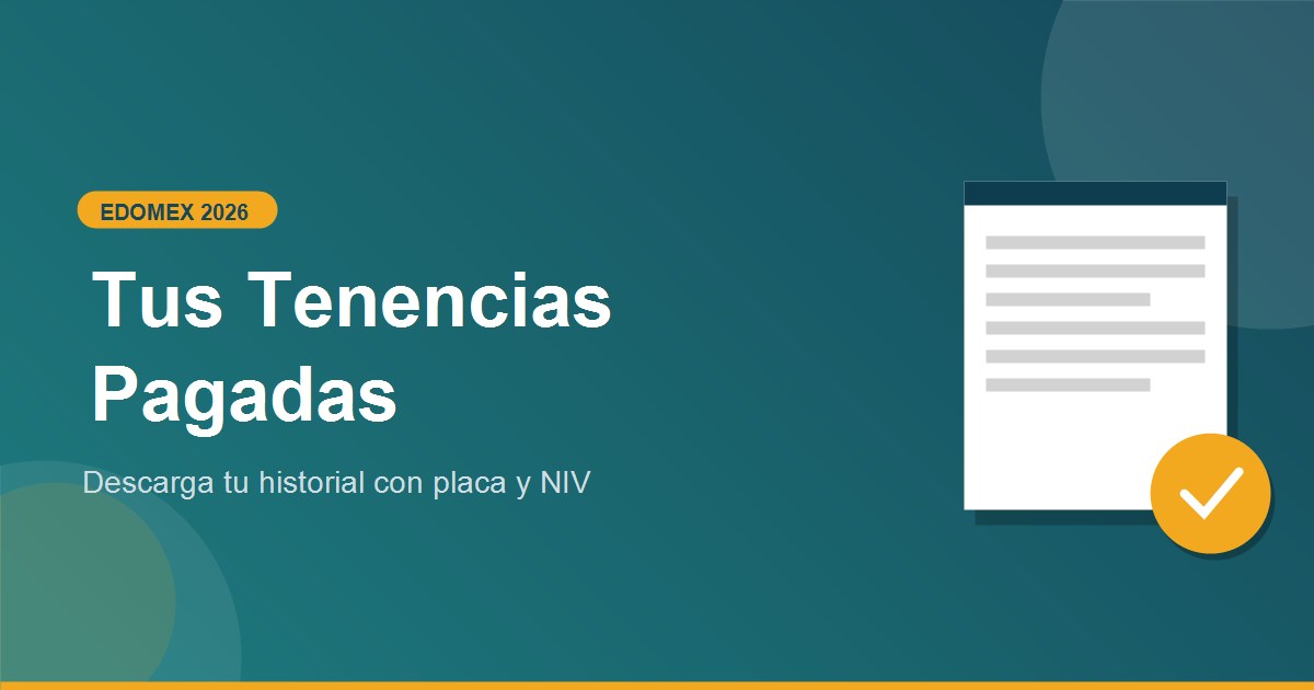 Como descargar tus tenencias pagadas en Edomex