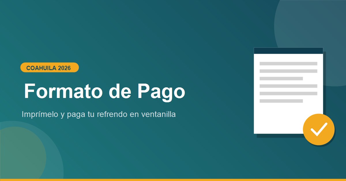 Como imprimir formato pago para pagar refrendo Coahuila