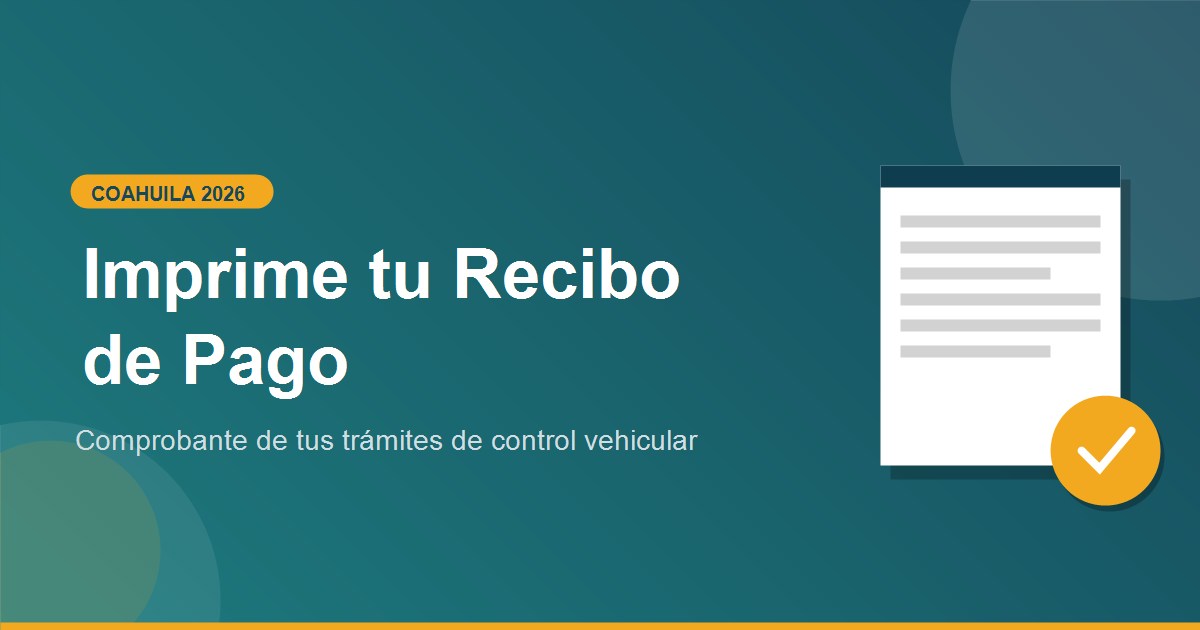Como imprimir el pago de control vehicular Coahuila