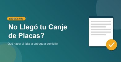 No llego el canje de placas a domicilio en Edomex