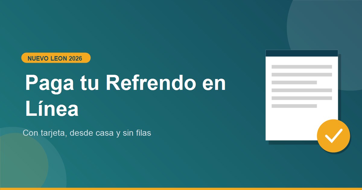 Como pagar en linea refrendo en Nuevo Leon
