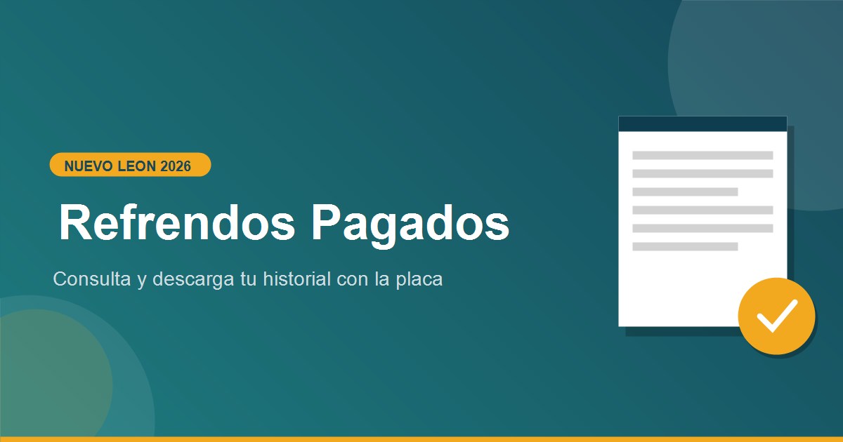 Como consultar y descargar refrendos pagados Nuevo Leon