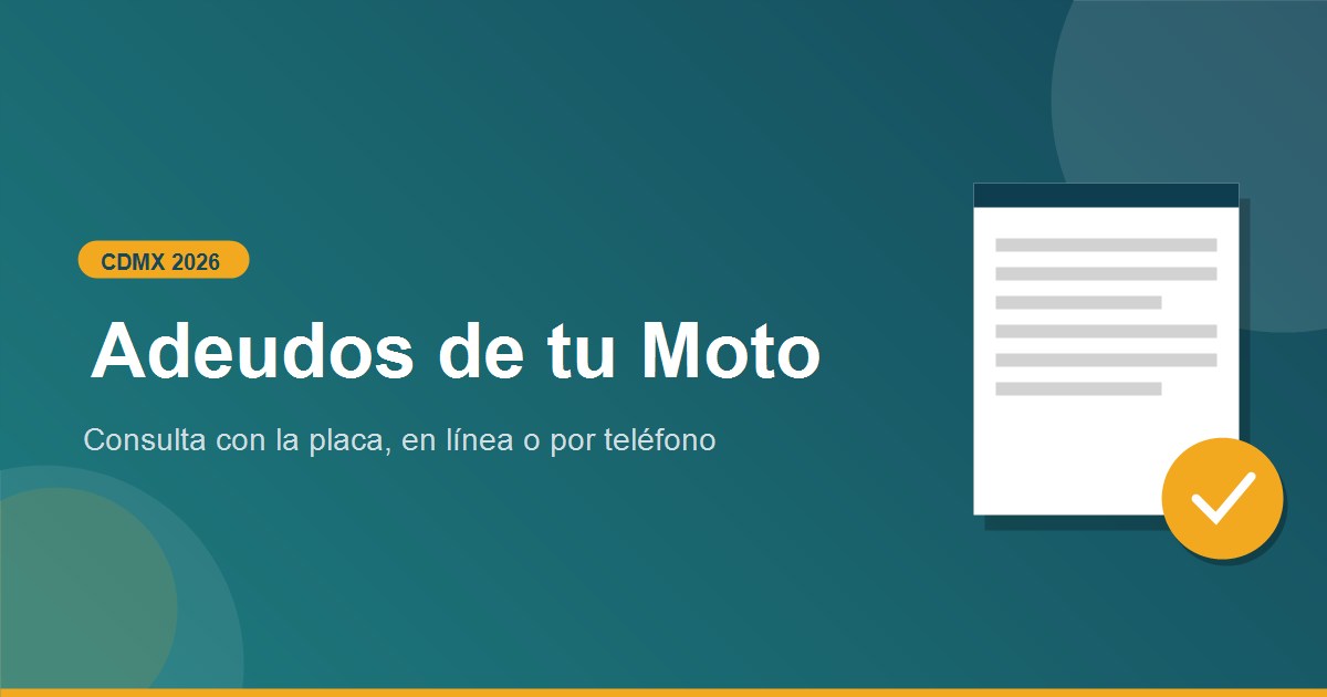 Como consultar adeudo de placas de moto en CDMX