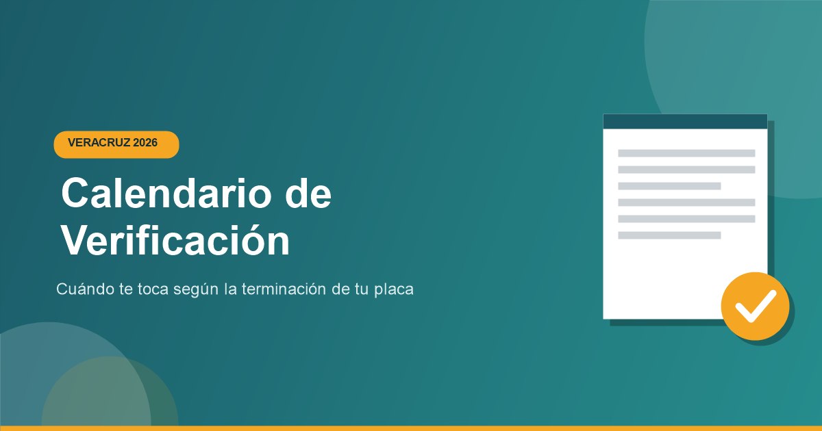 Calendario de Verificacion Vehicular en Veracruz 2026