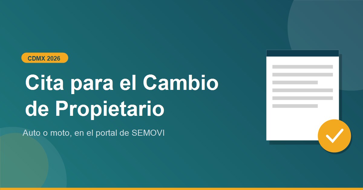 Como sacar cita para cambio de propietario en CDMX