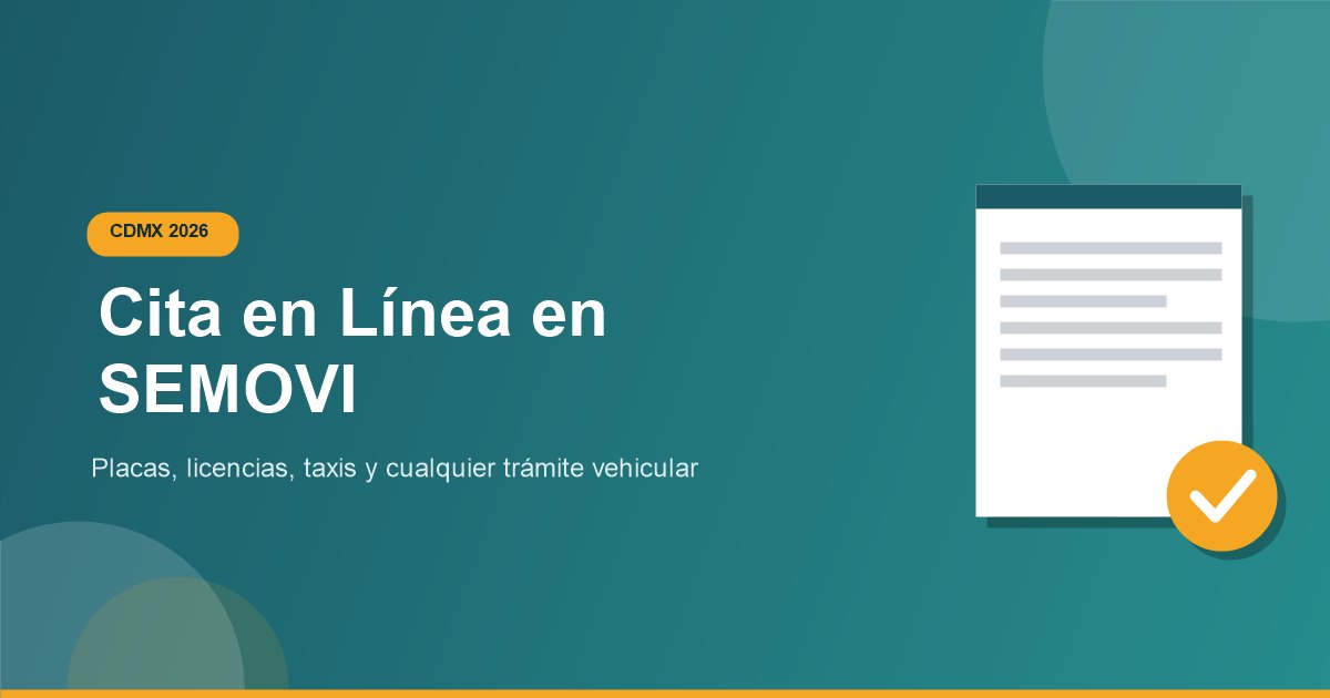 Como sacar cita en linea en Semovi CDMX 2026