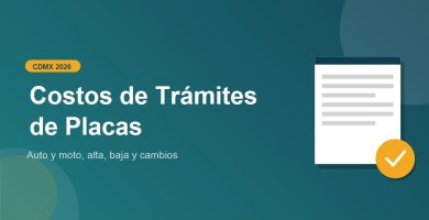 Costos para tramitar placas en CDMX 2026