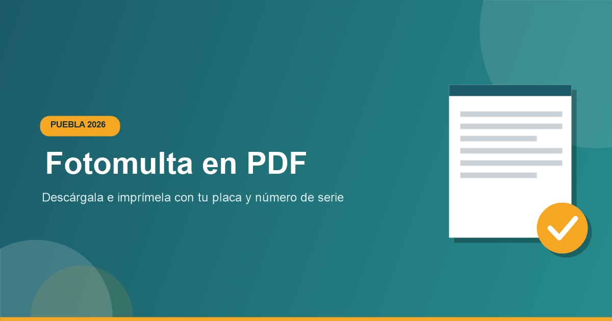 Como descargar fotomulta Puebla en PDF