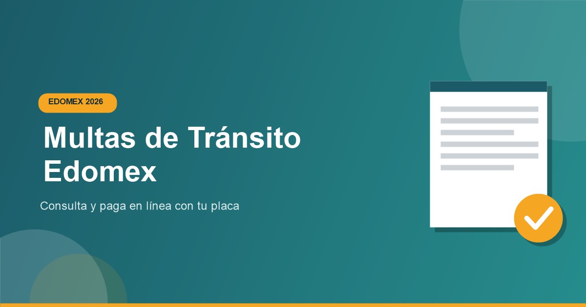 Consulta y pago en linea multas transito Edomex 2026 con placa