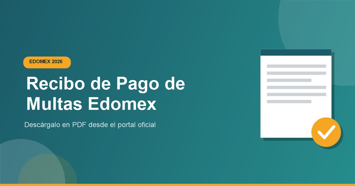 Como descargar recibo pago multas Edomex en PDF