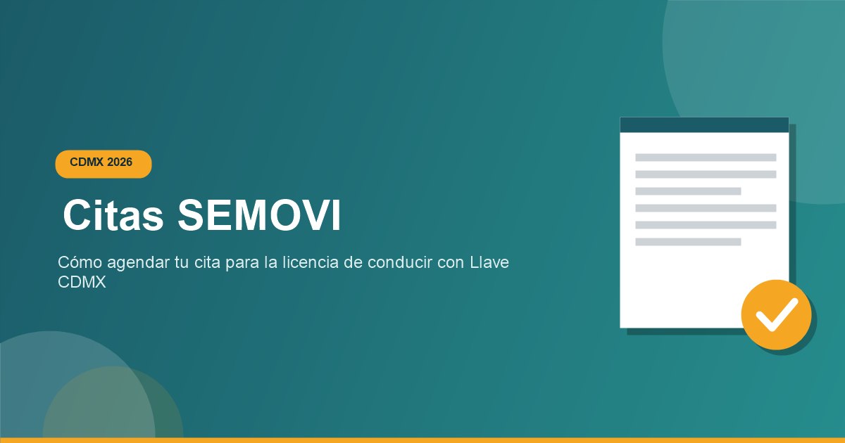 Citas SEMOVI CDMX: como agendar cita para licencia de conducir